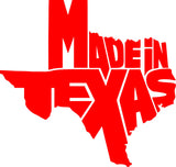 Made in Texas sticker - Red Alpha Custom Prints